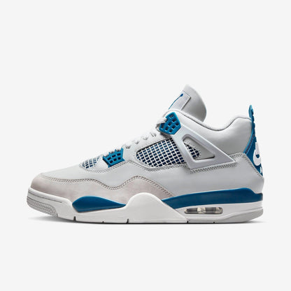 Air Jordan 4 Retro 'Military Blue / Industrial Blue' (2024) [FV5029-141] Athletic Basketball Sports Sneakers in Off White / Military Blue for Unisex Adult Mens - AVBL MRKT (2)