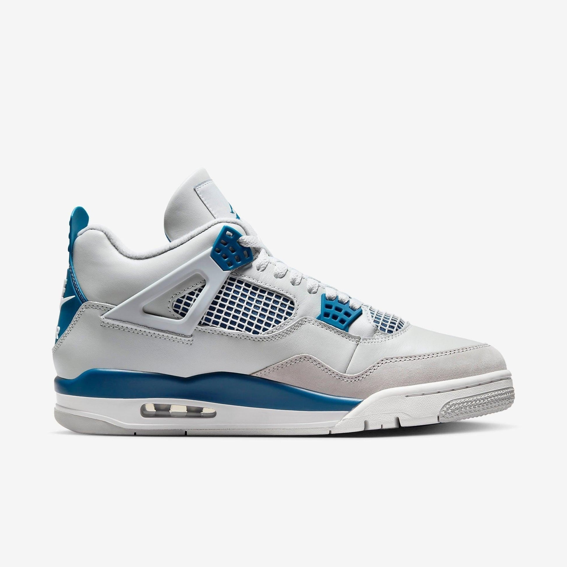 Air Jordan 4 Retro 'Military Blue / Industrial Blue' (2024) [FV5029-141] Athletic Basketball Sports Sneakers in Off White / Military Blue for Unisex Adult Mens - AVBL MRKT (4)