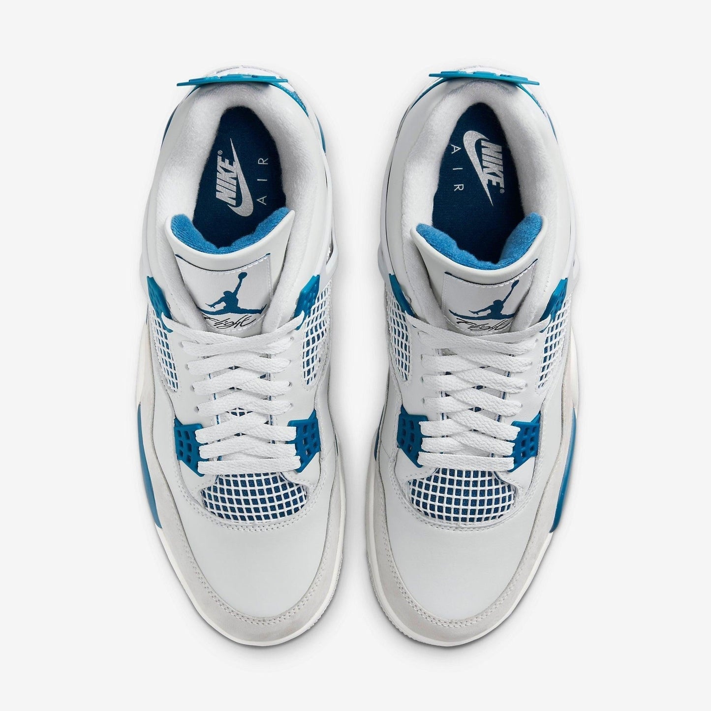 Air Jordan 4 Retro 'Military Blue / Industrial Blue' (2024) [FV5029-141] Athletic Basketball Sports Sneakers in Off White / Military Blue for Unisex Adult Mens - AVBL MRKT (5)