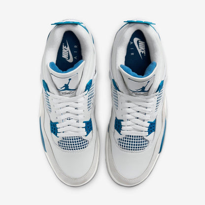 Air Jordan 4 Retro 'Military Blue / Industrial Blue' (2024) [FV5029-141] Athletic Basketball Sports Sneakers in Off White / Military Blue for Unisex Adult Mens - AVBL MRKT (5)