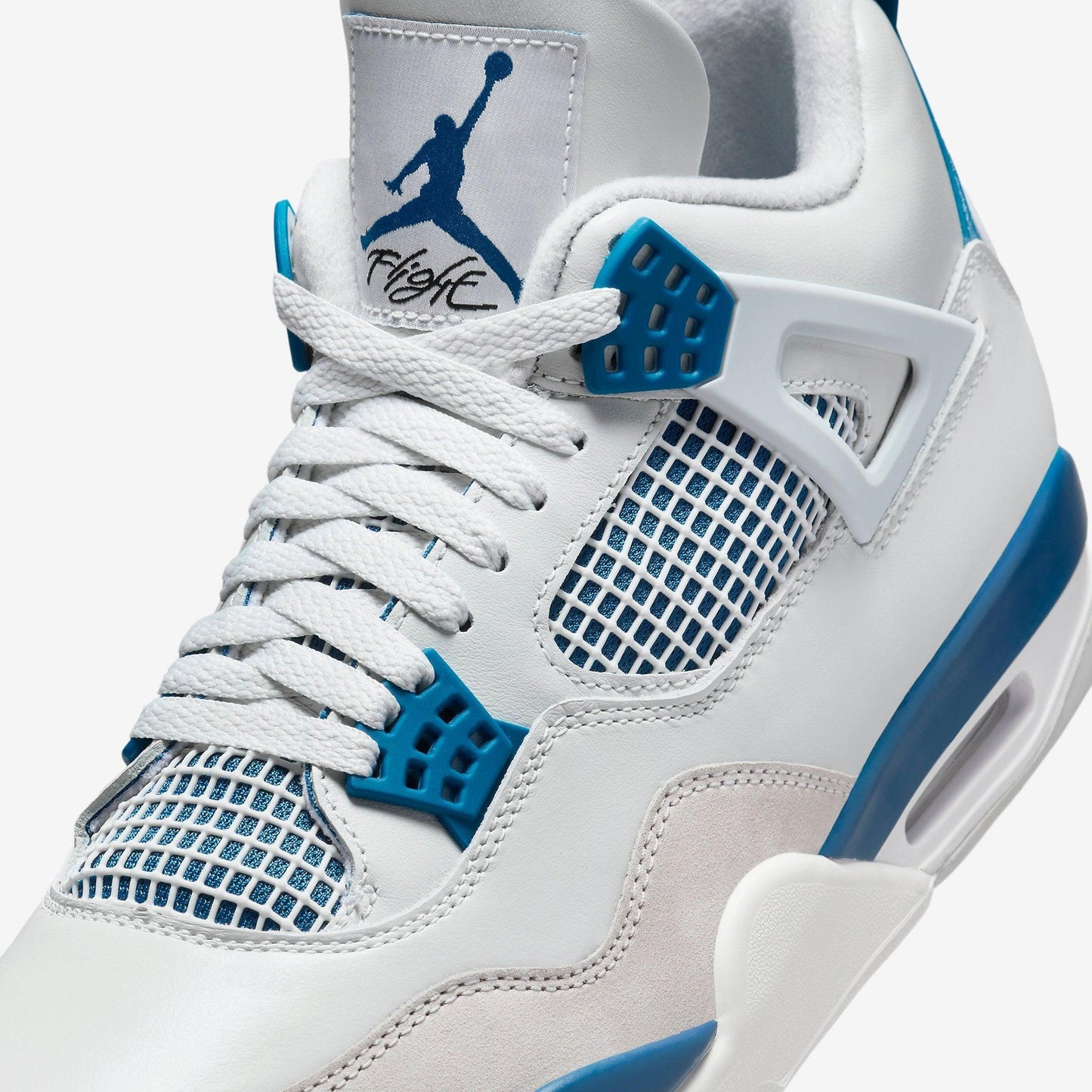 Air Jordan 4 Retro 'Military Blue / Industrial Blue' (2024) [FV5029-141] Athletic Basketball Sports Sneakers in Off White / Military Blue for Unisex Adult Mens - AVBL MRKT (7)