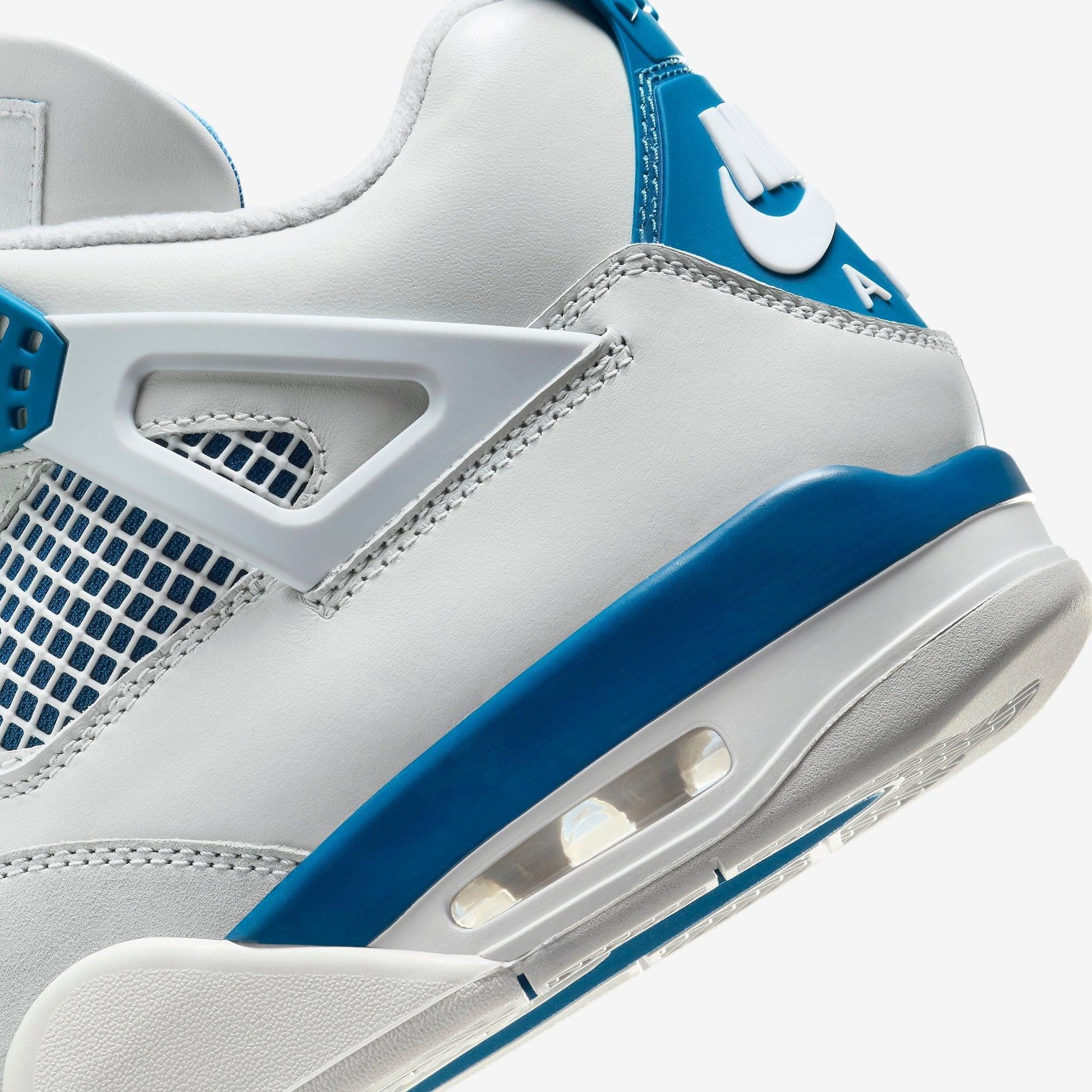 Air Jordan 4 Retro 'Military Blue / Industrial Blue' (2024) [FV5029-141] Athletic Basketball Sports Sneakers in Off White / Military Blue for Unisex Adult Mens - AVBL MRKT (8)