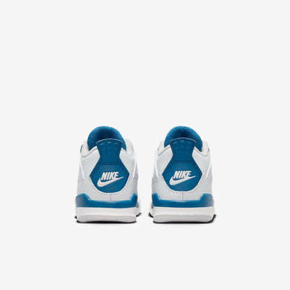 Air Jordan 4 Retro 'Military Blue / Industrial Blue' (2024) (TD) [BQ7670-141] Athletic Basketball Sports Sneakers in Off White / Military Blue for Unisex Baby Infant Toddler - AVBL MRKT (6)