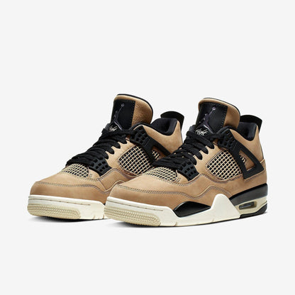 Air Jordan 4 Retro 'Mushroom' (2019) (Womens) [AQ9129-200] Athletic Basketball Sports Sneakers in Mushroom / Multi-Color - Black for Unisex Adult Female Ladies Girls WMNS - AVBL MRKT (1)