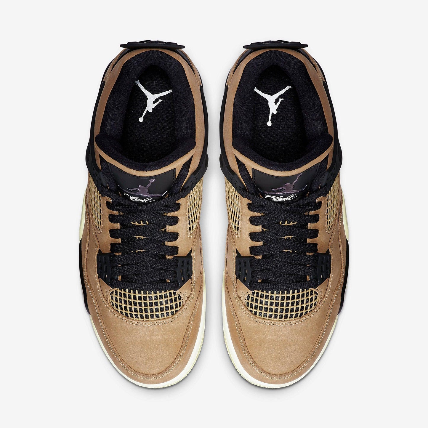 Air Jordan 4 Retro 'Mushroom' (2019) (Womens) [AQ9129-200] Athletic Basketball Sports Sneakers in Mushroom / Multi-Color - Black for Unisex Adult Female Ladies Girls WMNS - AVBL MRKT (5)