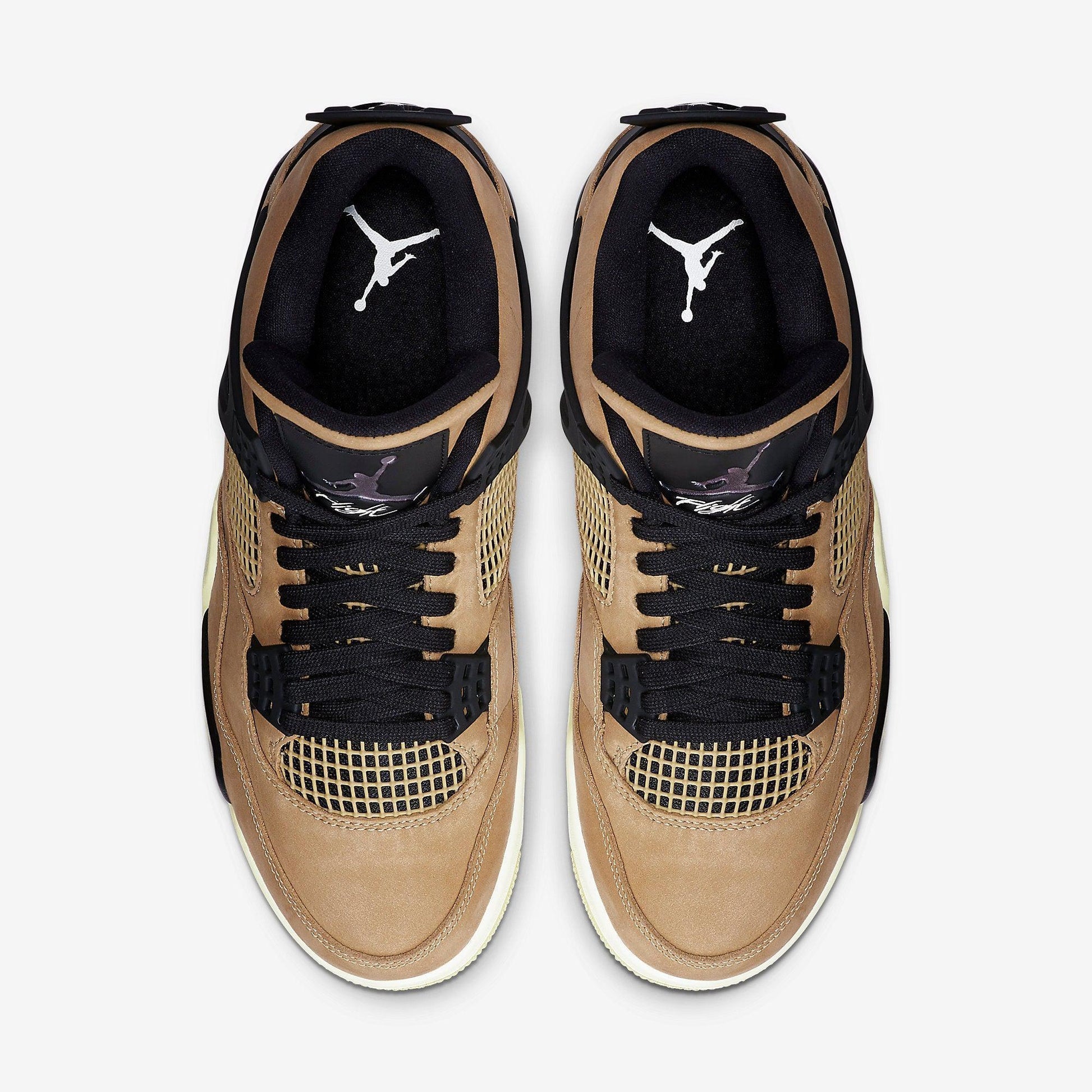 Air Jordan 4 Retro 'Mushroom' (2019) (Womens) [AQ9129-200] Athletic Basketball Sports Sneakers in Mushroom / Multi-Color - Black for Unisex Adult Female Ladies Girls WMNS - AVBL MRKT (5)