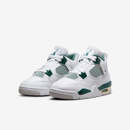 Air Jordan 4 Retro 'Oxidized Green' (2024) (GS) [FQ8213-103] Athletic Basketball Sports Sneakers in White / Oxidized Green - White for Unisex Youth Kids Junior Boys Girls - AVBL MRKT (1)