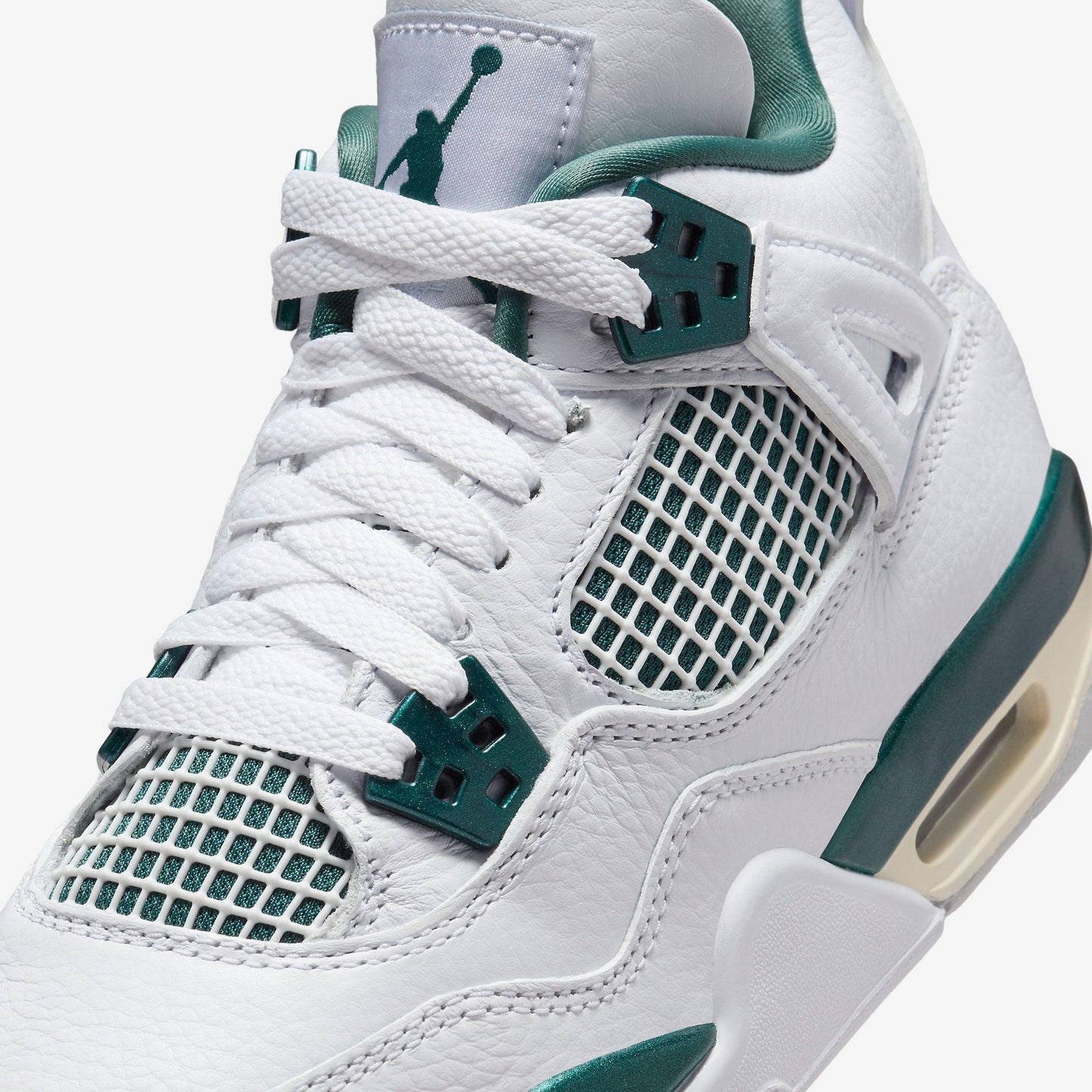 Air Jordan 4 Retro 'Oxidized Green' (2024) (GS) [FQ8213-103] Athletic Basketball Sports Sneakers in White / Oxidized Green - White for Unisex Youth Kids Junior Boys Girls - AVBL MRKT (7)