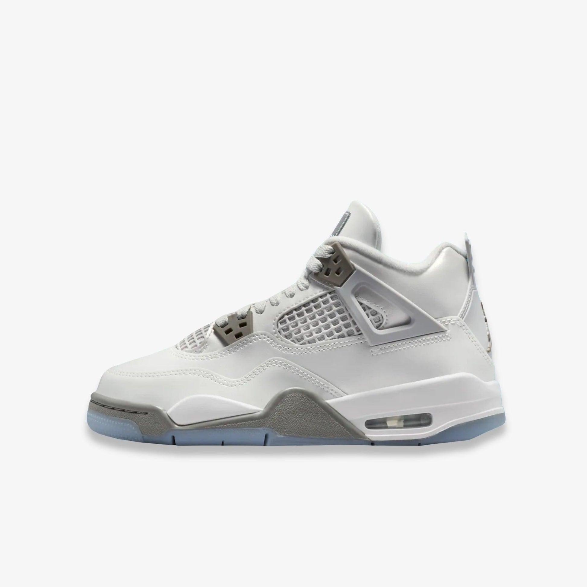 Air Jordan 4 Retro 'Photon Dust' (2025) (GS) [HV4401-014] Athletic Basketball Sports Sneakers in Photon Dust / Flat Pewter - White - Blue Chill for Unisex Youth Kids Junior Boys Girls - AVBL MRKT (2)