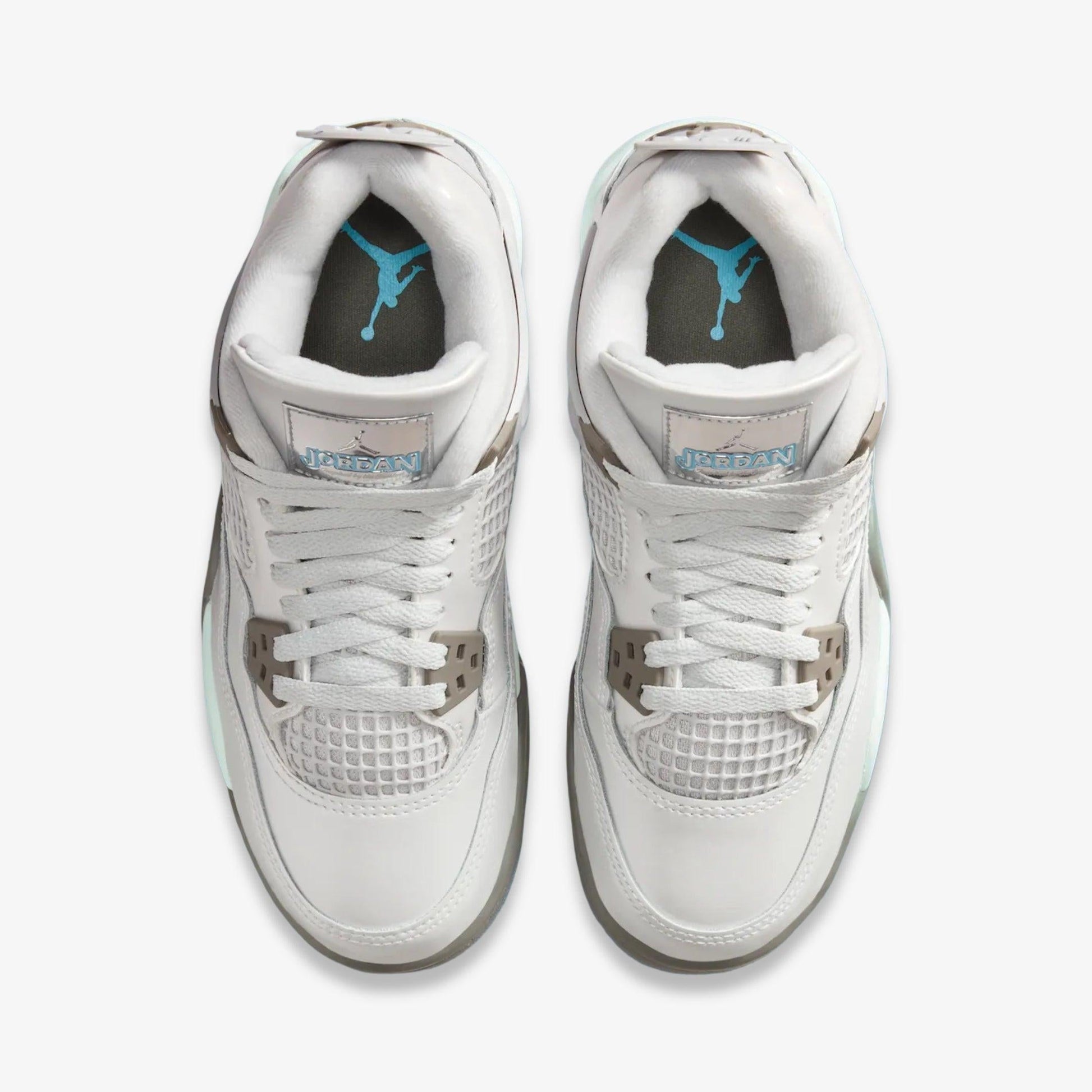 Air Jordan 4 Retro 'Photon Dust' (2025) (GS) [HV4401-014] Athletic Basketball Sports Sneakers in Photon Dust / Flat Pewter - White - Blue Chill for Unisex Youth Kids Junior Boys Girls - AVBL MRKT (5)