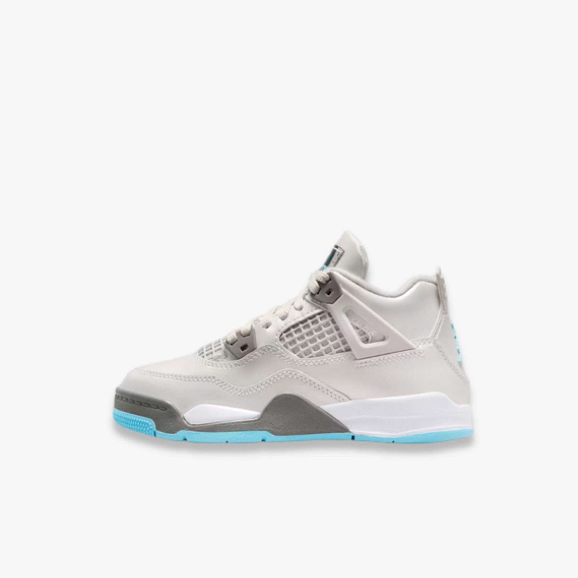 Air Jordan 4 Retro 'Photon Dust' (2025) (PS) [HV4682-014] Athletic Basketball Sports Sneakers in Photon Dust / Flat Pewter - White - Blue Chill for Unisex Little Kids Pre-School Boys Girls - AVBL MRKT (2)