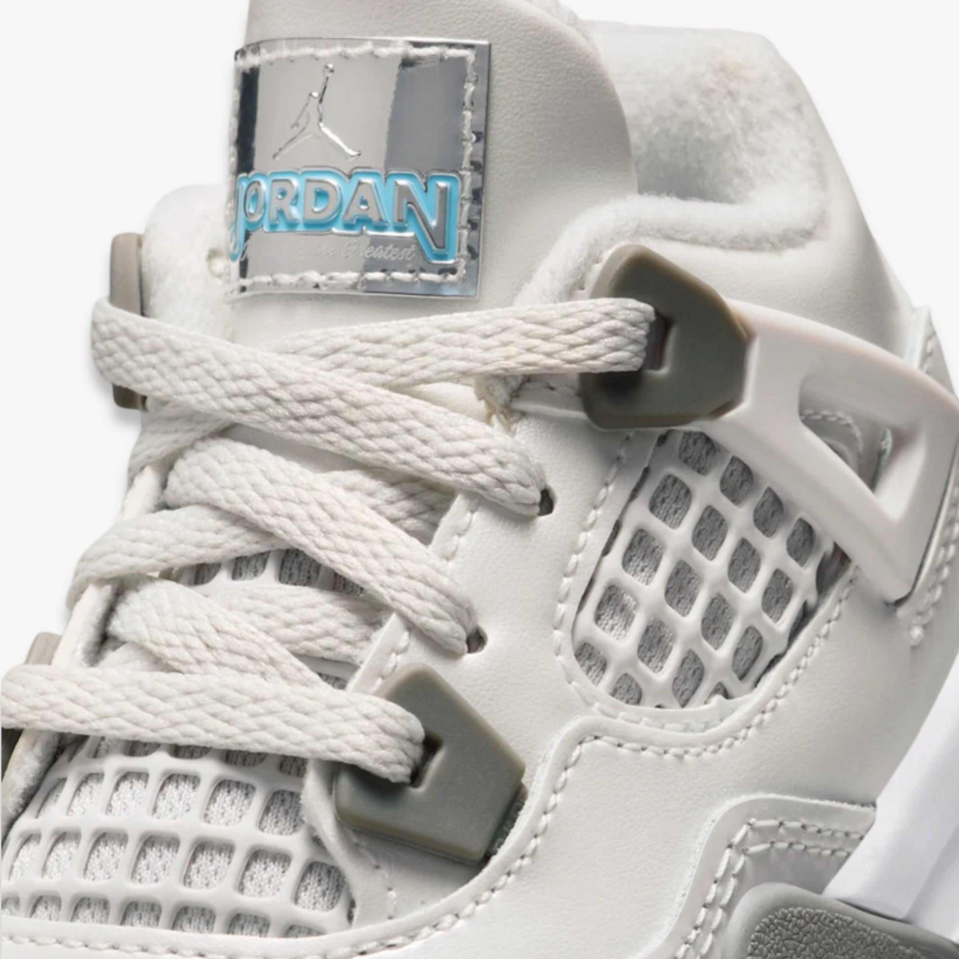 Air Jordan 4 Retro 'Photon Dust' (2025) (TD) [HV4759-014] Athletic Basketball Sports Sneakers in Photon Dust / Flat Pewter - White - Blue Chill for Unisex Baby Infant Toddler - AVBL MRKT (7)