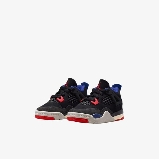Air Jordan 4 Retro 'Rare Air' (2025) (TD) [IB4387-003] Athletic Basketball Sports Sneakers in Black / Fire Red - Deep Royal Blue for Unisex Baby Infant Toddler - AVBL MRKT (1)