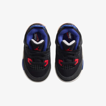 Air Jordan 4 Retro 'Rare Air' (2025) (TD) [IB4387-003] Athletic Basketball Sports Sneakers in Black / Fire Red - Deep Royal Blue for Unisex Baby Infant Toddler - AVBL MRKT (5)