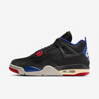Air Jordan 4 Retro 'Rare Air - Gold Lettering' (2025) [FV5029-003-GL] Athletic Basketball Sports Sneakers in Black / Fire Red - Deep Royal Blue for Unisex Adult Mens - AVBL MRKT (2)