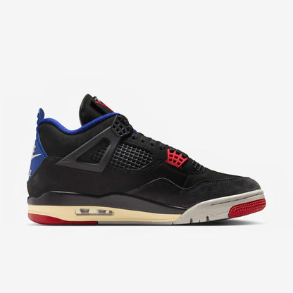 Air Jordan 4 Retro 'Rare Air - Gold Lettering' (2025) [FV5029-003-GL] Athletic Basketball Sports Sneakers in Black / Fire Red - Deep Royal Blue for Unisex Adult Mens - AVBL MRKT (4)