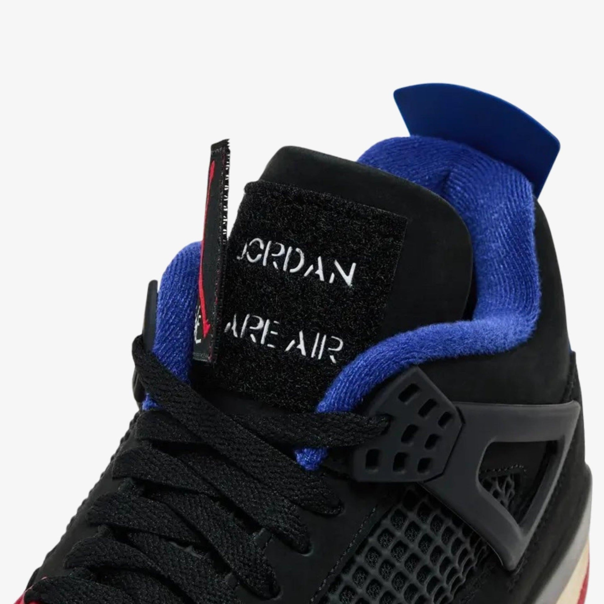 Air Jordan 4 Retro 'Rare Air - White Lettering' (2025) [FV5029-003-WL] Athletic Basketball Sports Sneakers in Black / Fire Red - Deep Royal Blue for Unisex Adult Mens - AVBL MRKT (9)
