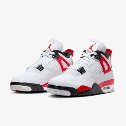 Air Jordan 4 Retro 'Red Cement' (2023) [DH6927-161] Athletic Basketball Sports Sneakers in White / Fire Red - Black for Unisex Adult Mens - AVBL MRKT (1)