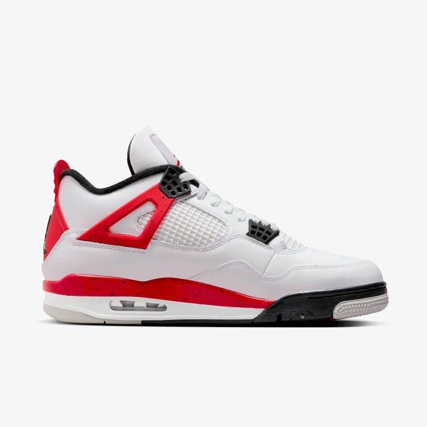 Air Jordan 4 Retro 'Red Cement' (2023) [DH6927-161] Athletic Basketball Sports Sneakers in White / Fire Red - Black for Unisex Adult Mens - AVBL MRKT (4)