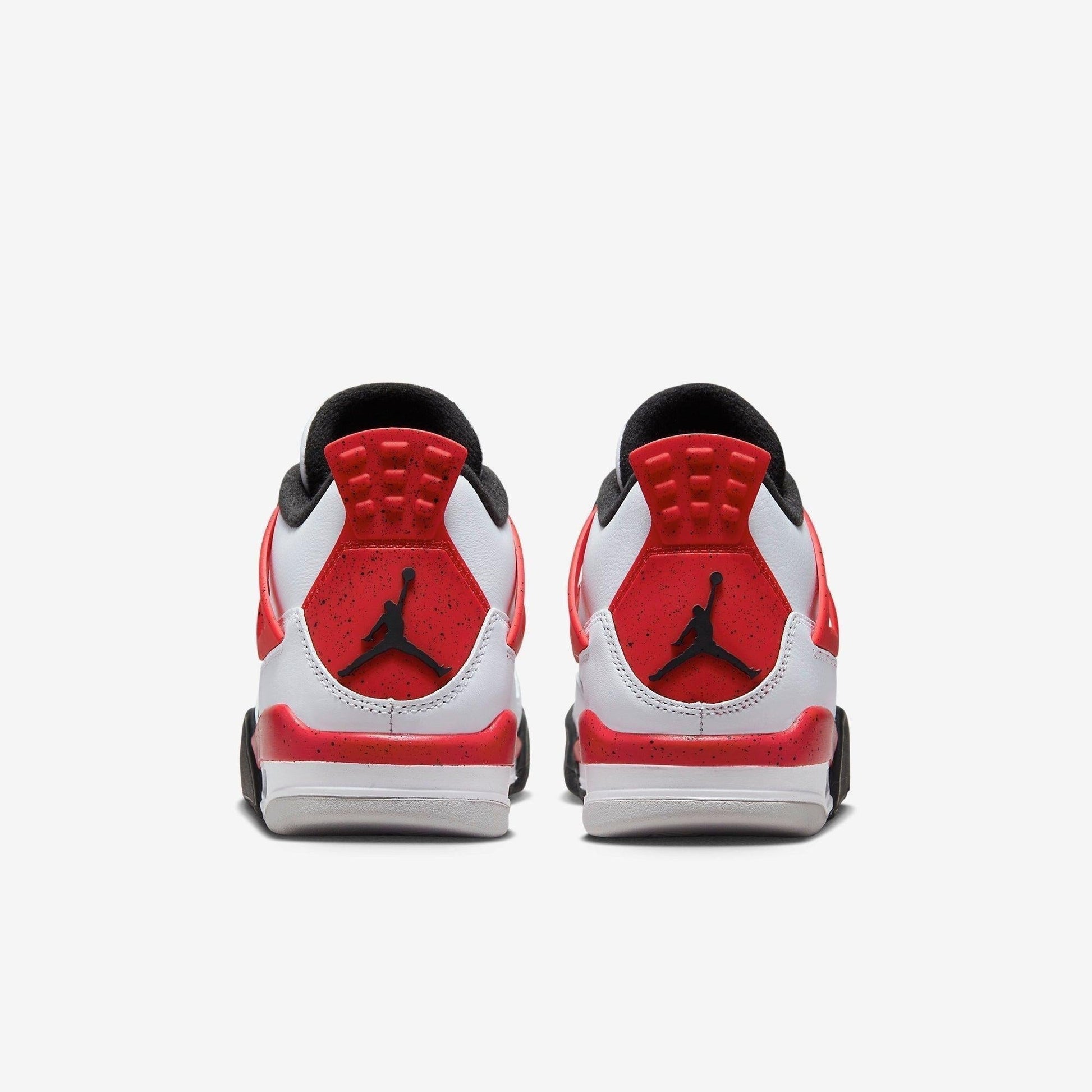Air Jordan 4 Retro 'Red Cement' (2023) (GS) [408452-161] Athletic Basketball Sports Sneakers in White / Fire Red - Black for Unisex Youth Kids Junior Boys Girls - AVBL MRKT (6)