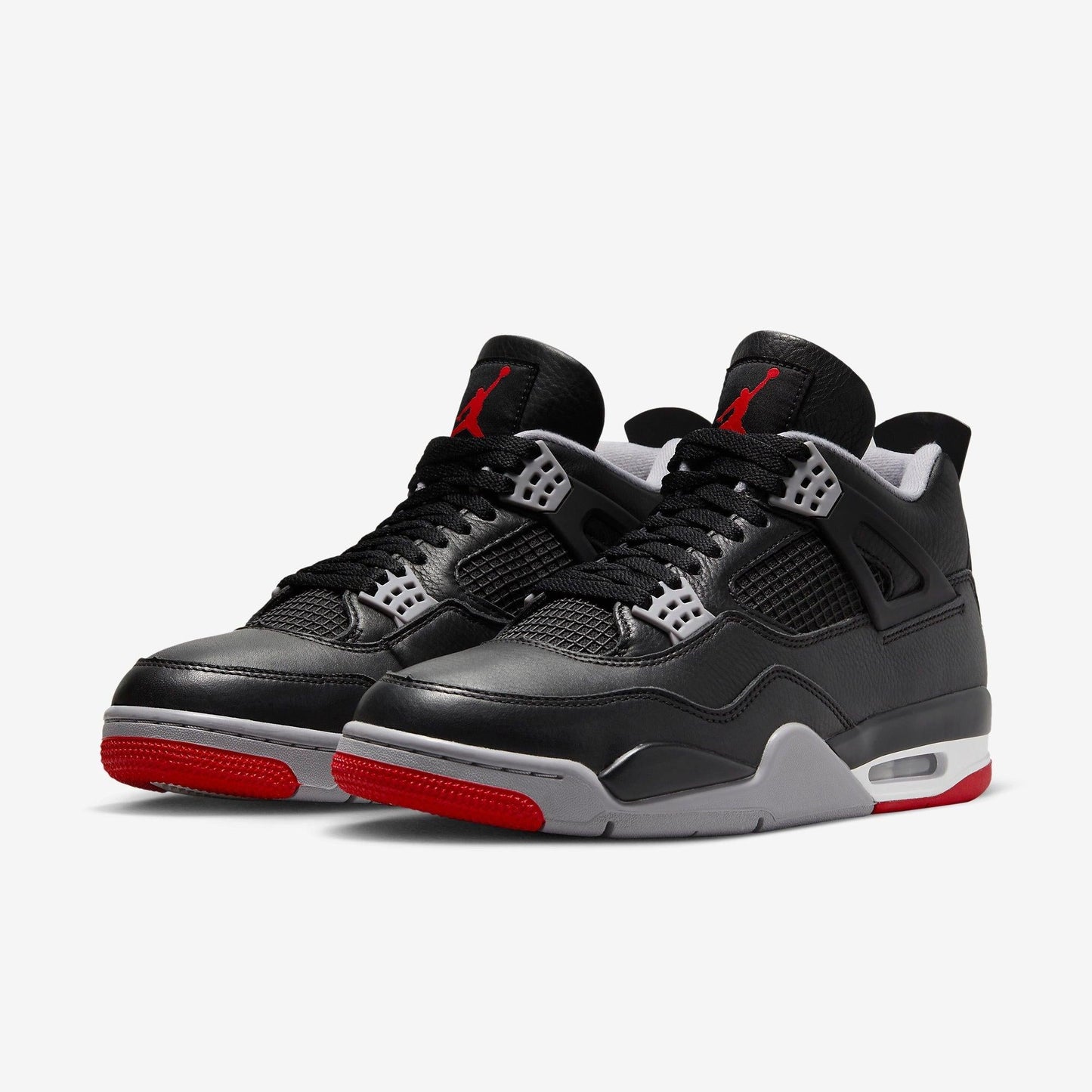 Air Jordan 4 Retro 'Reimagined Bred' (2024) [FV5029-006] Athletic Basketball Sports Sneakers in Black / Fire Red - Cement Grey for Unisex Adult Mens - AVBL MRKT (1)