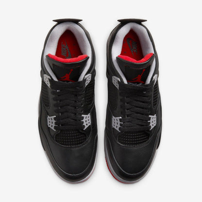 Air Jordan 4 Retro 'Reimagined Bred' (2024) [FV5029-006] Athletic Basketball Sports Sneakers in Black / Fire Red - Cement Grey for Unisex Adult Mens - AVBL MRKT (5)