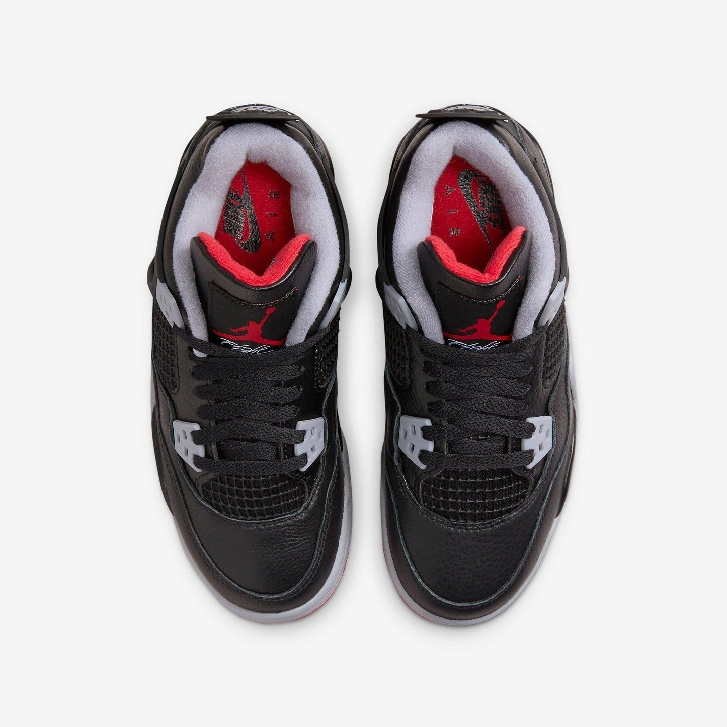 Air Jordan 4 Retro 'Reimagined Bred' (2024) (GS) [FQ8213-006] Athletic Basketball Sports Sneakers in Black / Fire Red - Cement Grey for Unisex Youth Kids Junior Boys Girls - AVBL MRKT (5)