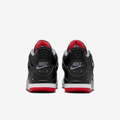 Air Jordan 4 Retro 'Reimagined Bred' (2024) (GS) [FQ8213-006] Athletic Basketball Sports Sneakers in Black / Fire Red - Cement Grey for Unisex Youth Kids Junior Boys Girls - AVBL MRKT (6)