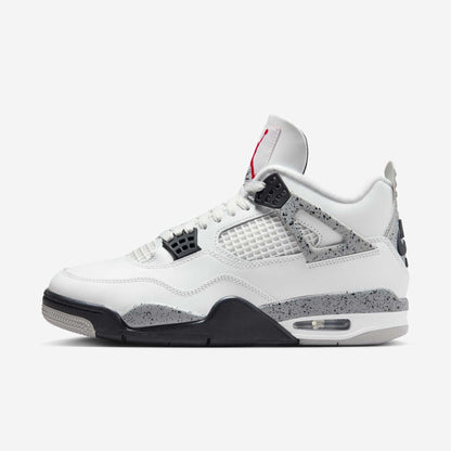Air Jordan 4 Retro 'Reimagined White Cement' (2025) [FV5029-100] Athletic Basketball Sports Sneakers in Summit White / Fire Red - Tech Grey - Black for Unisex Adult Mens - AVBL MRKT (2)