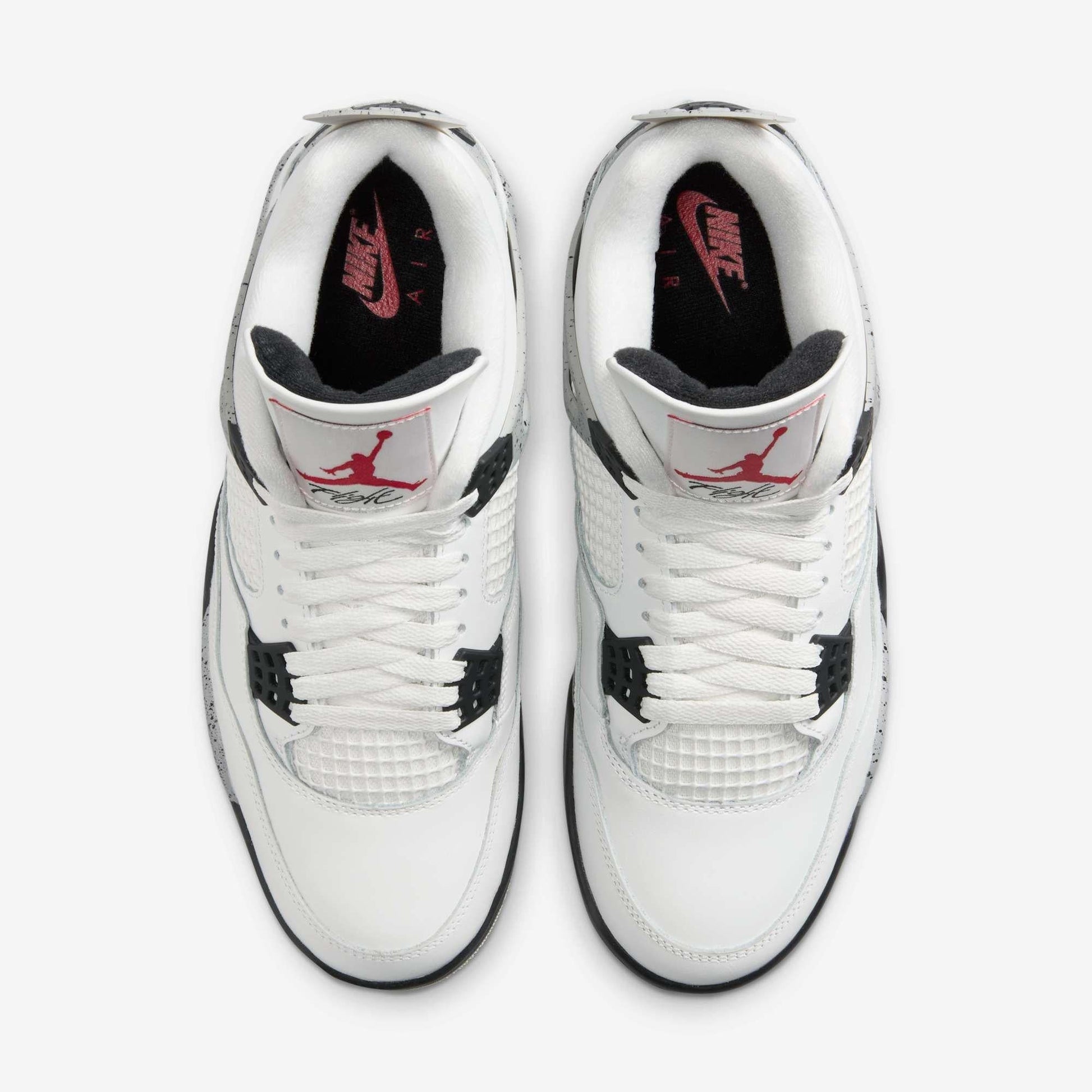 Air Jordan 4 Retro 'Reimagined White Cement' (2025) [FV5029-100] Athletic Basketball Sports Sneakers in Summit White / Fire Red - Tech Grey - Black for Unisex Adult Mens - AVBL MRKT (5)