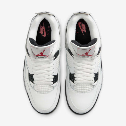 Air Jordan 4 Retro 'Reimagined White Cement' (2025) [FV5029-100] Athletic Basketball Sports Sneakers in Summit White / Fire Red - Tech Grey - Black for Unisex Adult Mens - AVBL MRKT (5)