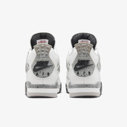 Air Jordan 4 Retro 'Reimagined White Cement' (2025) [FV5029-100] Athletic Basketball Sports Sneakers in Summit White / Fire Red - Tech Grey - Black for Unisex Adult Mens - AVBL MRKT (6)