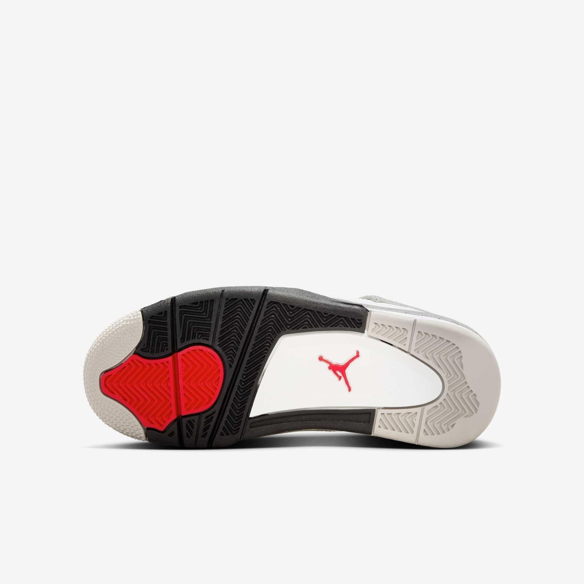 Air Jordan 4 Retro 'Reimagined White Cement' (2025) (GS) [IB4171-100] Athletic Basketball Sports Sneakers in Summit White / Fire Red - Tech Grey - Black for Unisex Youth Kids Junior Boys Girls - AVBL MRKT (9)