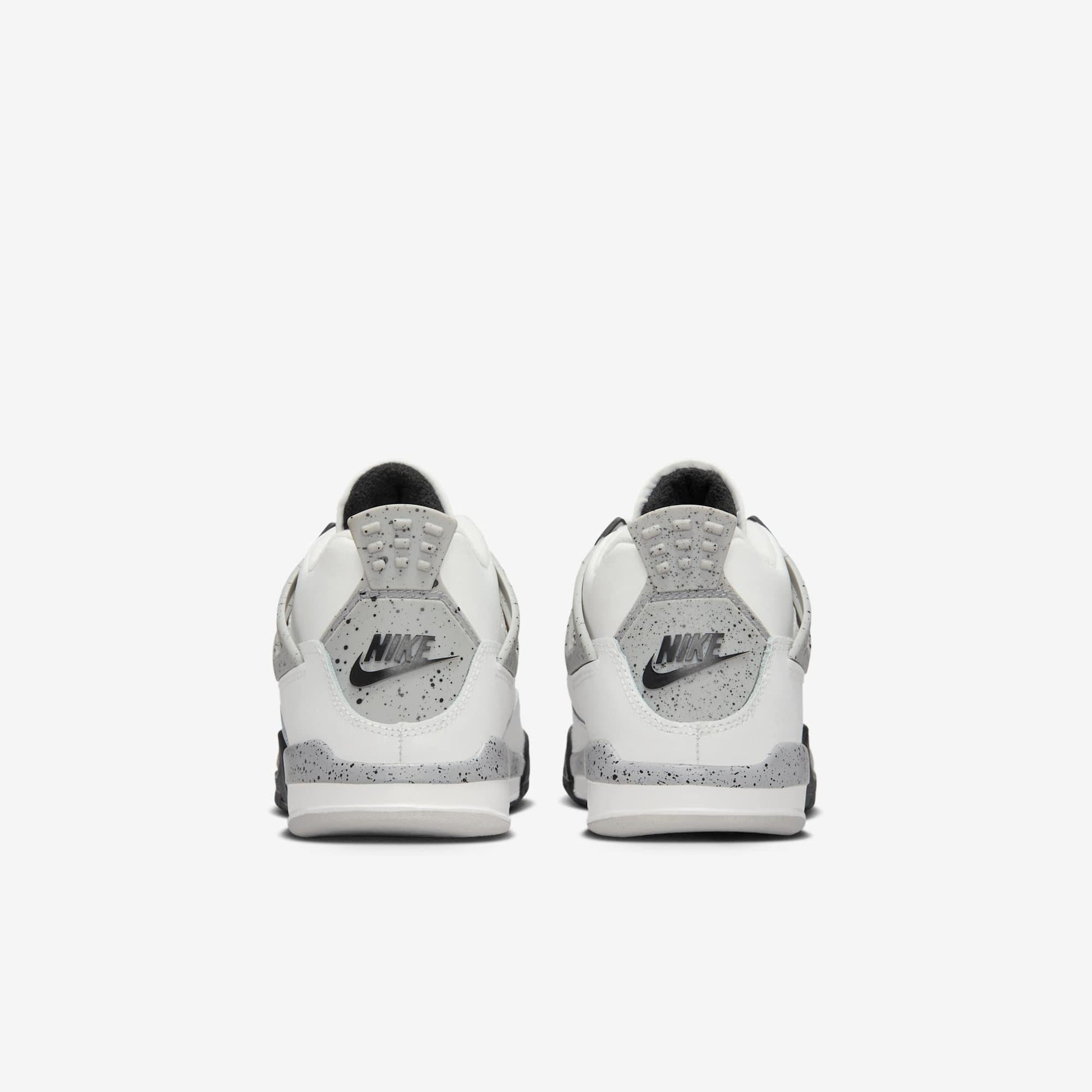 Air Jordan 4 Retro 'Reimagined White Cement' (2025) (PS) [IB4388-100] Athletic Basketball Sports Sneakers in Summit White / Fire Red - Tech Grey - Black for Unisex Little Kids Pre-School Boys Girls - AVBL MRKT (6)
