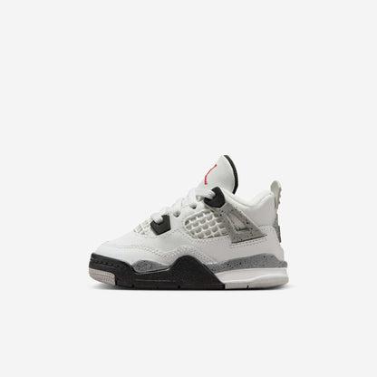 Air Jordan 4 Retro 'Reimagined White Cement' (2025) (TD) [IB4387-100] Athletic Basketball Sports Sneakers in Summit White / Fire Red - Tech Grey - Black for Unisex Baby Infant Toddler - AVBL MRKT (2)