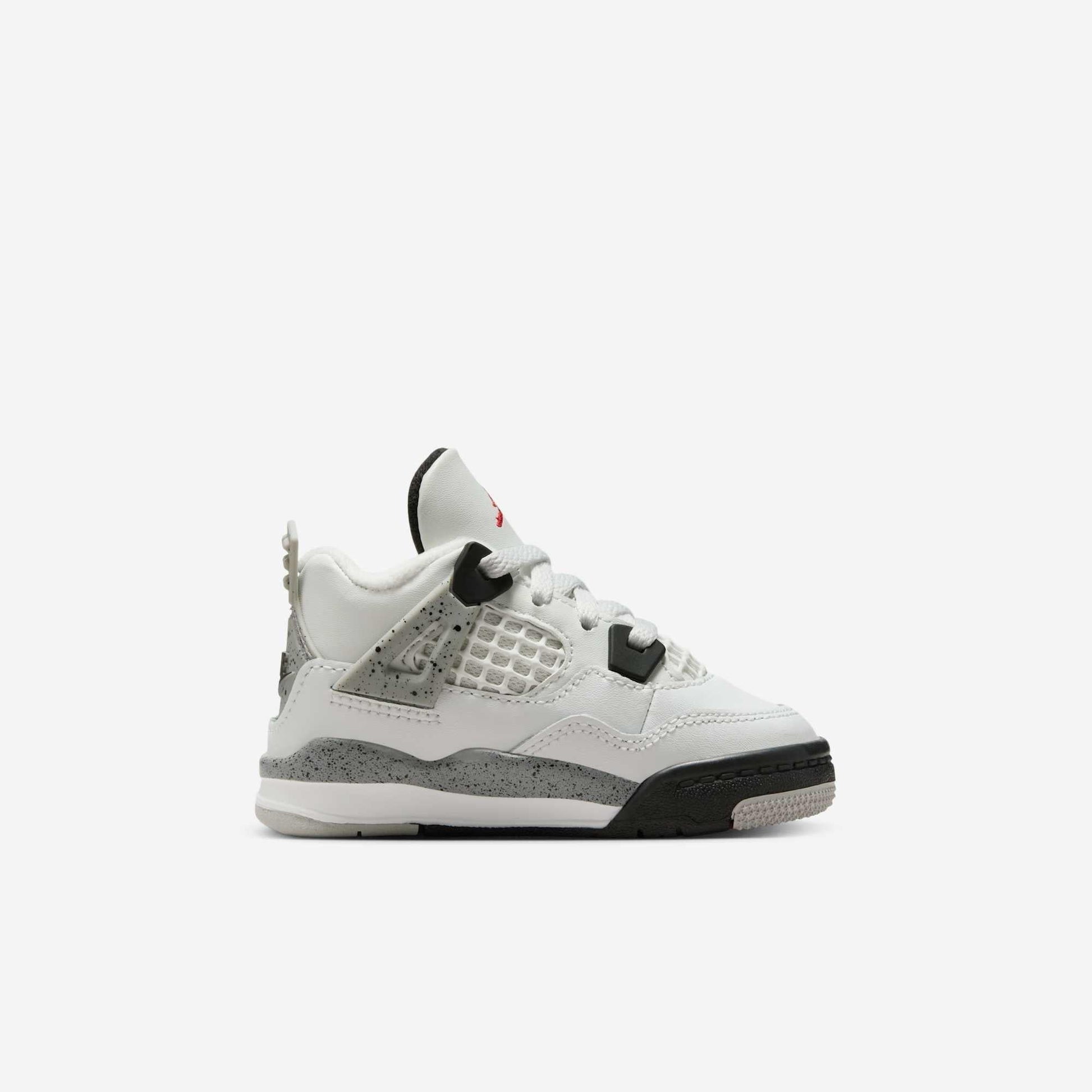 Air Jordan 4 Retro 'Reimagined White Cement' (2025) (TD) [IB4387-100] Athletic Basketball Sports Sneakers in Summit White / Fire Red - Tech Grey - Black for Unisex Baby Infant Toddler - AVBL MRKT (4)