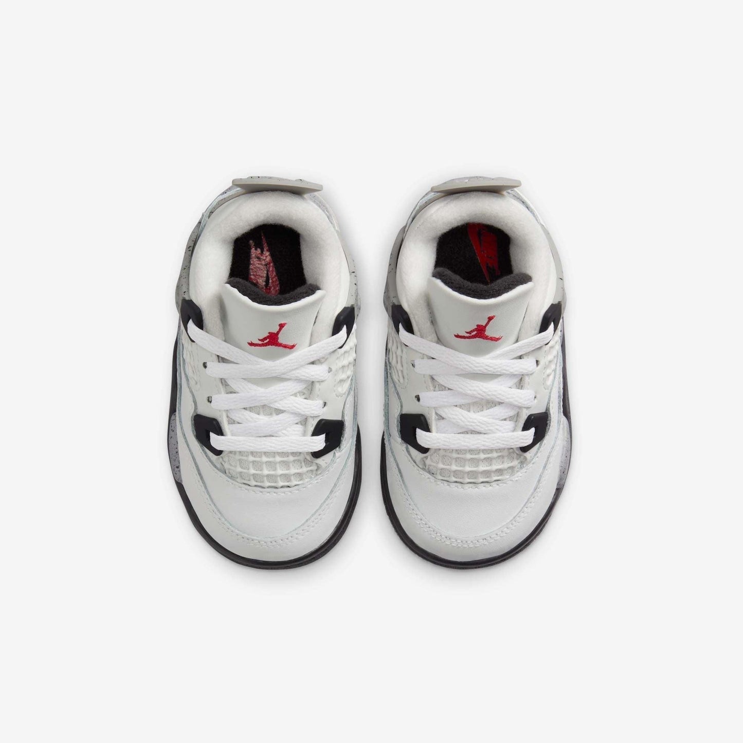 Air Jordan 4 Retro 'Reimagined White Cement' (2025) (TD) [IB4387-100] Athletic Basketball Sports Sneakers in Summit White / Fire Red - Tech Grey - Black for Unisex Baby Infant Toddler - AVBL MRKT (5)