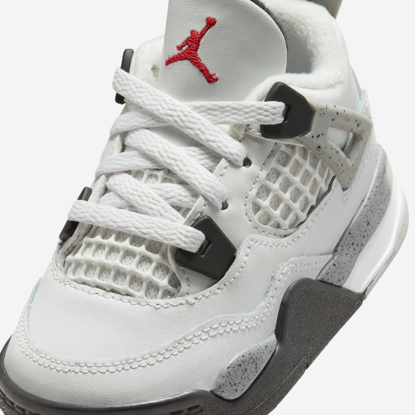 Air Jordan 4 Retro 'Reimagined White Cement' (2025) (TD) [IB4387-100] Athletic Basketball Sports Sneakers in Summit White / Fire Red - Tech Grey - Black for Unisex Baby Infant Toddler - AVBL MRKT (7)