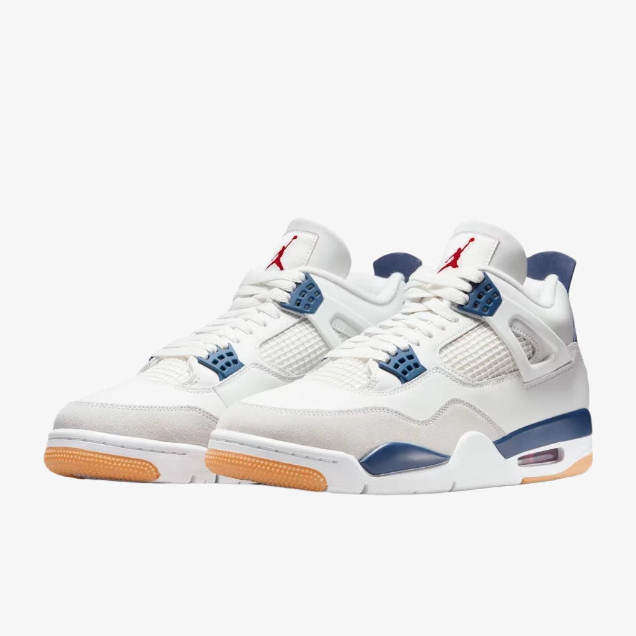 Air Jordan 4 Retro SP x Nike SB 'Navy Blue' (2025) [DR5415-100] Athletic Basketball Sports Sneakers in Summit White / White - Navy for Unisex Adult Mens - AVBL MRKT (1)