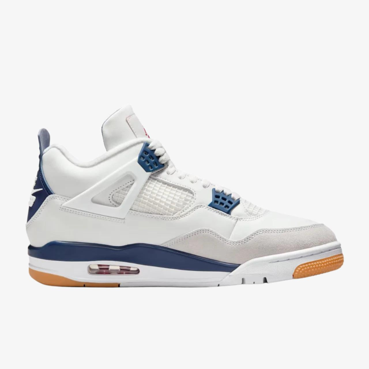 Air Jordan 4 Retro SP x Nike SB 'Navy Blue' (2025) [DR5415-100] Athletic Basketball Sports Sneakers in Summit White / White - Navy for Unisex Adult Mens - AVBL MRKT (4)