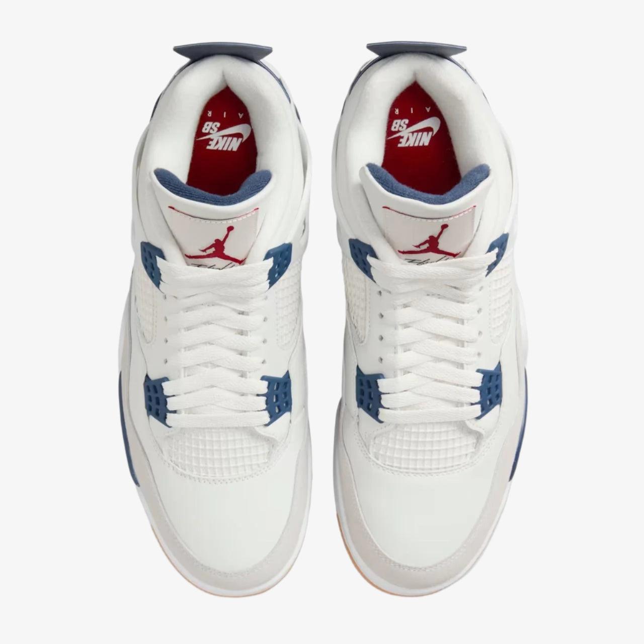 Air Jordan 4 Retro SP x Nike SB 'Navy Blue' (2025) [DR5415-100] Athletic Basketball Sports Sneakers in Summit White / White - Navy for Unisex Adult Mens - AVBL MRKT (5)