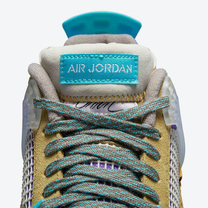 Air Jordan 4 Retro SP x Union LA 'Desert Moss' (2021) [DJ5718-300] Athletic Basketball Sports Sneakers in Desert Moss / Turquoise Blue - Purple - Sail for Unisex Adult Mens - AVBL MRKT (9)