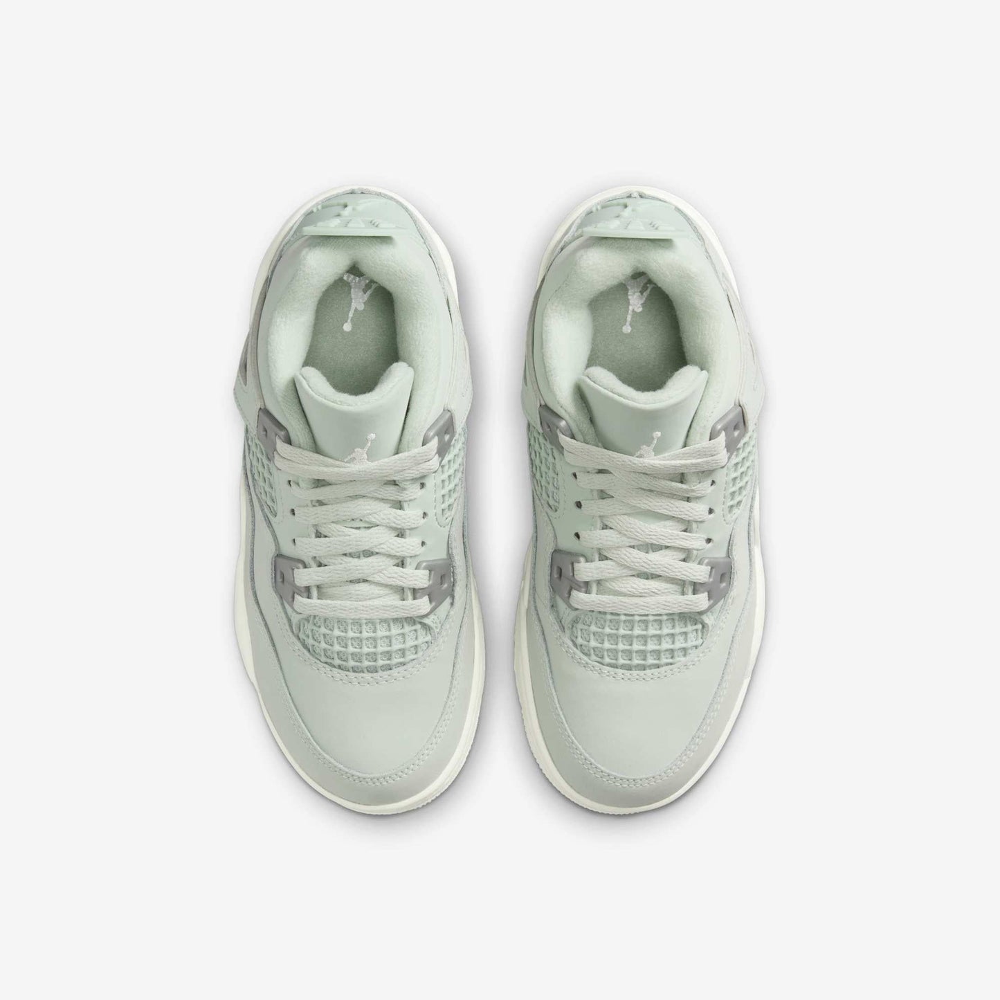 Air Jordan 4 Retro 'Seafoam / Abundance' (2025) (PS) [HV4385-003] Athletic Basketball Sports Sneakers in Seafoam / Sail - Metallic Silver for Unisex Little Kids Pre-School Boys Girls - AVBL MRKT (5)