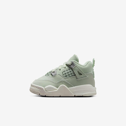 Air Jordan 4 Retro 'Seafoam / Abundance' (2025) (TD) [HV4384-003] Athletic Basketball Sports Sneakers in Seafoam / Sail - Metallic Silver for Unisex Baby Infant Toddler - AVBL MRKT (2)
