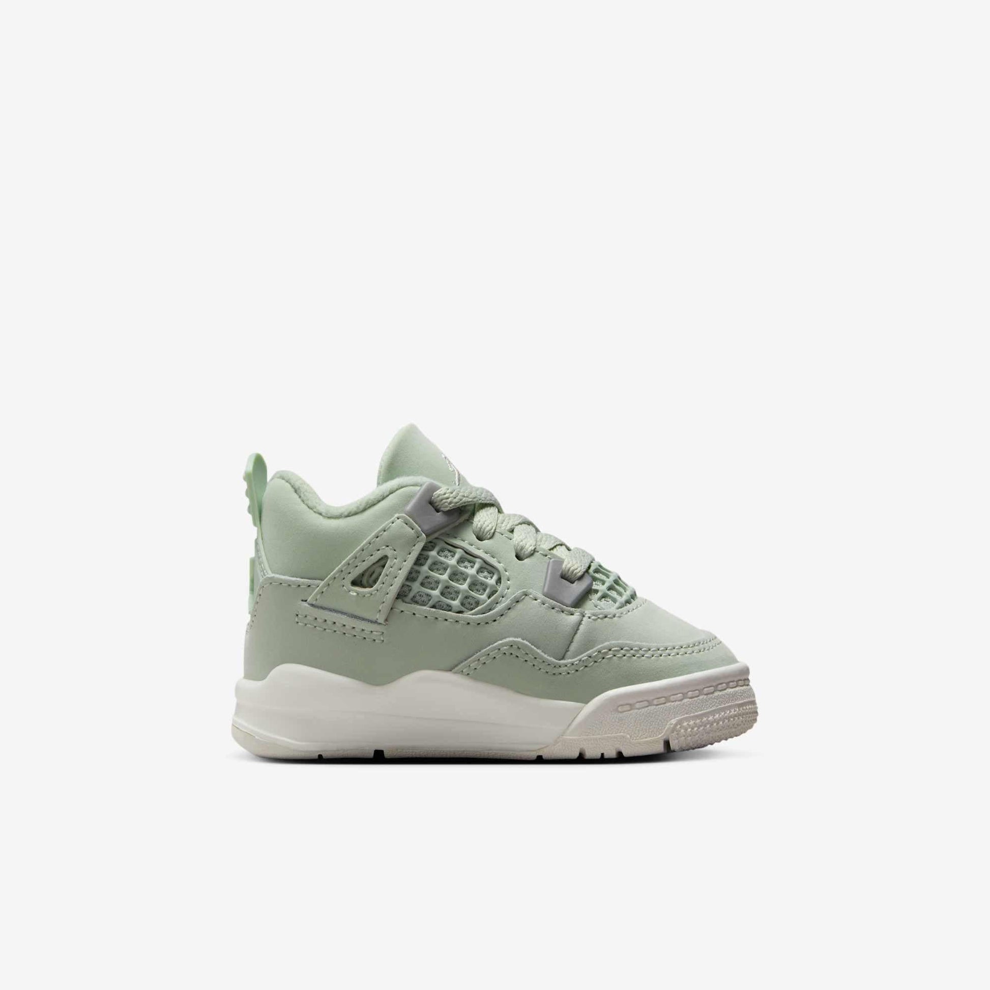 Air Jordan 4 Retro 'Seafoam / Abundance' (2025) (TD) [HV4384-003] Athletic Basketball Sports Sneakers in Seafoam / Sail - Metallic Silver for Unisex Baby Infant Toddler - AVBL MRKT (4)