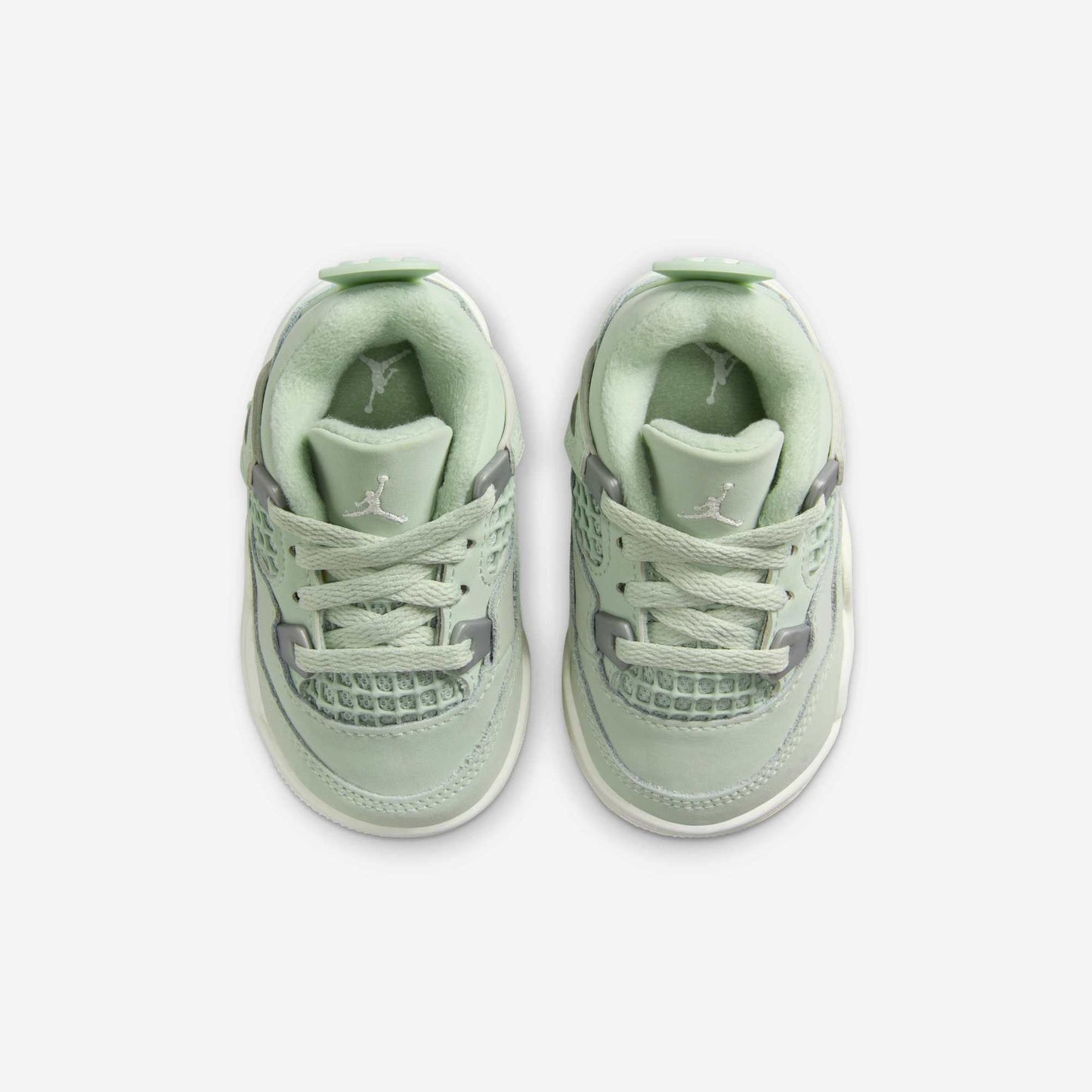 Air Jordan 4 Retro 'Seafoam / Abundance' (2025) (TD) [HV4384-003] Athletic Basketball Sports Sneakers in Seafoam / Sail - Metallic Silver for Unisex Baby Infant Toddler - AVBL MRKT (5)