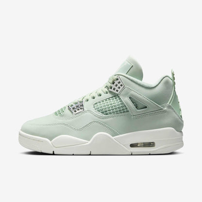 Air Jordan 4 Retro 'Seafoam / Abundance' (2025) (Womens) [HV0823-003] Athletic Basketball Sports Sneakers in Seafoam / Sail - Metallic Silver for Unisex Adult Female Ladies Girls WMNS - AVBL MRKT (2)