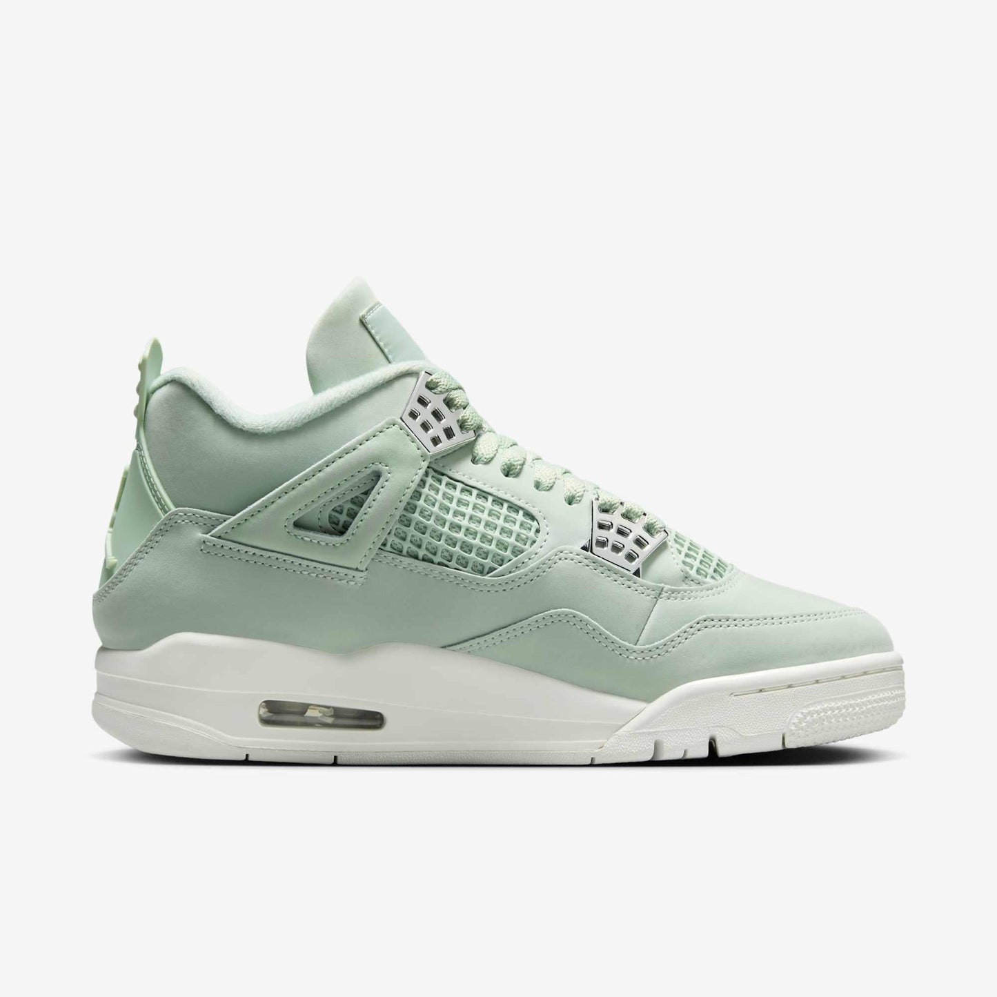 Air Jordan 4 Retro 'Seafoam / Abundance' (2025) (Womens) [HV0823-003] Athletic Basketball Sports Sneakers in Seafoam / Sail - Metallic Silver for Unisex Adult Female Ladies Girls WMNS - AVBL MRKT (4)