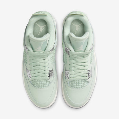 Air Jordan 4 Retro 'Seafoam / Abundance' (2025) (Womens) [HV0823-003] Athletic Basketball Sports Sneakers in Seafoam / Sail - Metallic Silver for Unisex Adult Female Ladies Girls WMNS - AVBL MRKT (5)