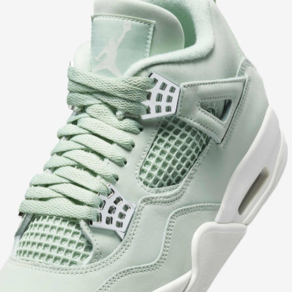 Air Jordan 4 Retro 'Seafoam / Abundance' (2025) (Womens) [HV0823-003] Athletic Basketball Sports Sneakers in Seafoam / Sail - Metallic Silver for Unisex Adult Female Ladies Girls WMNS - AVBL MRKT (7)